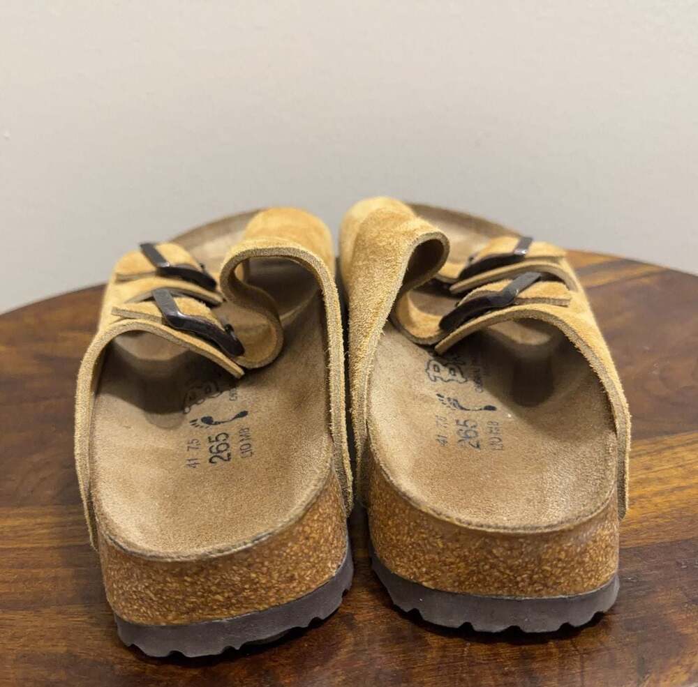 Birki's Arizona Suede Two-Strap Sandals Tan Size 41 B1 - Picture 4 of 7